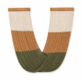 Arazzo da parete 80 x 100 cm in cotone e legno panna cammello verde oliva stile boho